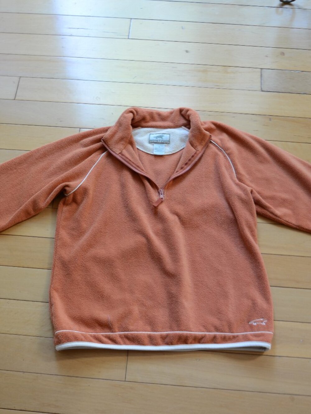 Horny Toad Quarter Zip Pull Over Sweater Size S orange
